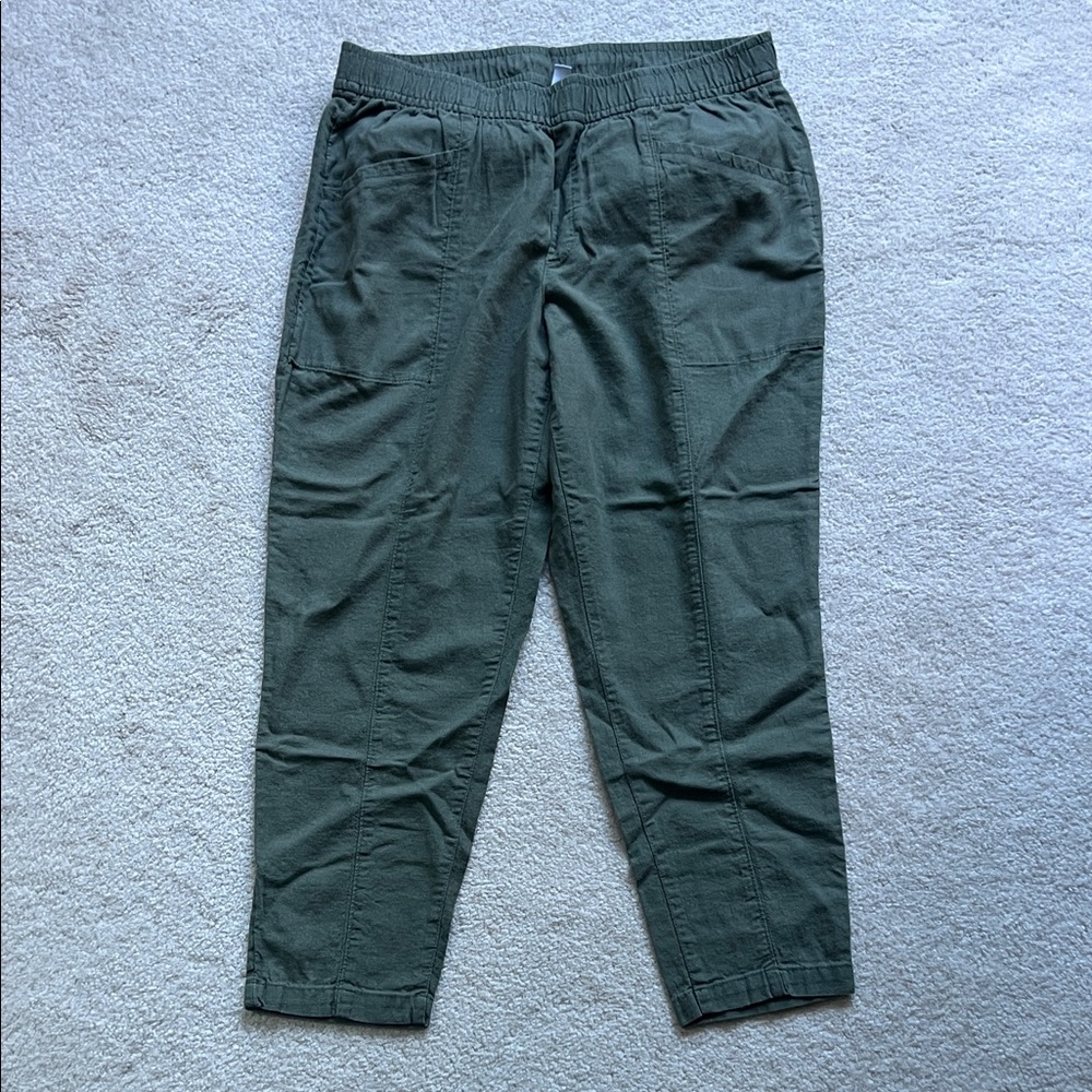 Old Navy High Rise Straight Tapered Leg Linen Blend Pants - Large Worn Once